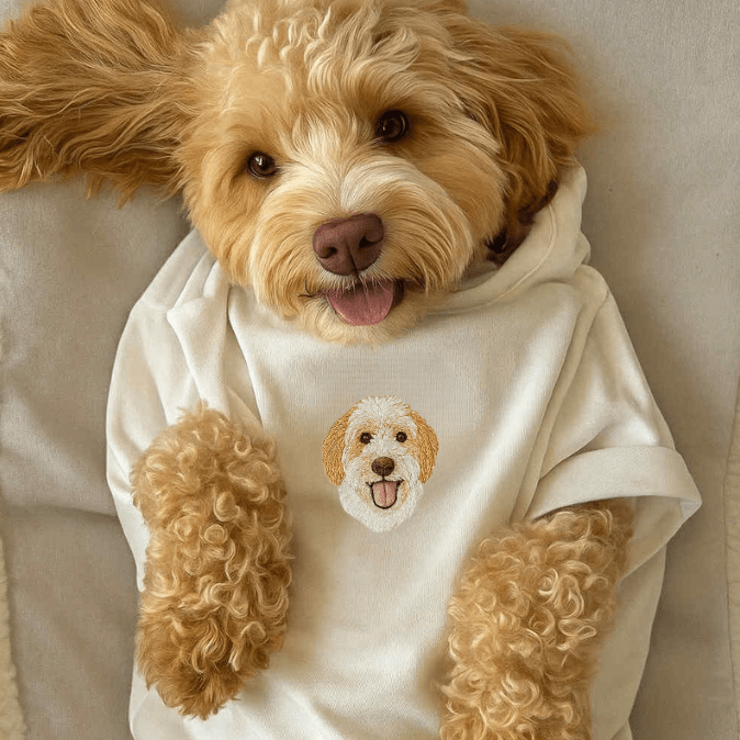 Embroidered Pet Face Custom Sweatshirt - Twin Flame Custom