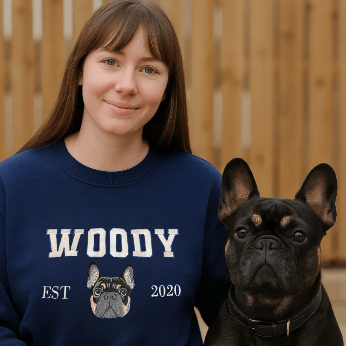 Embroidered Varsity Coloured Custom Sweatshirt - Twin Flame Custom