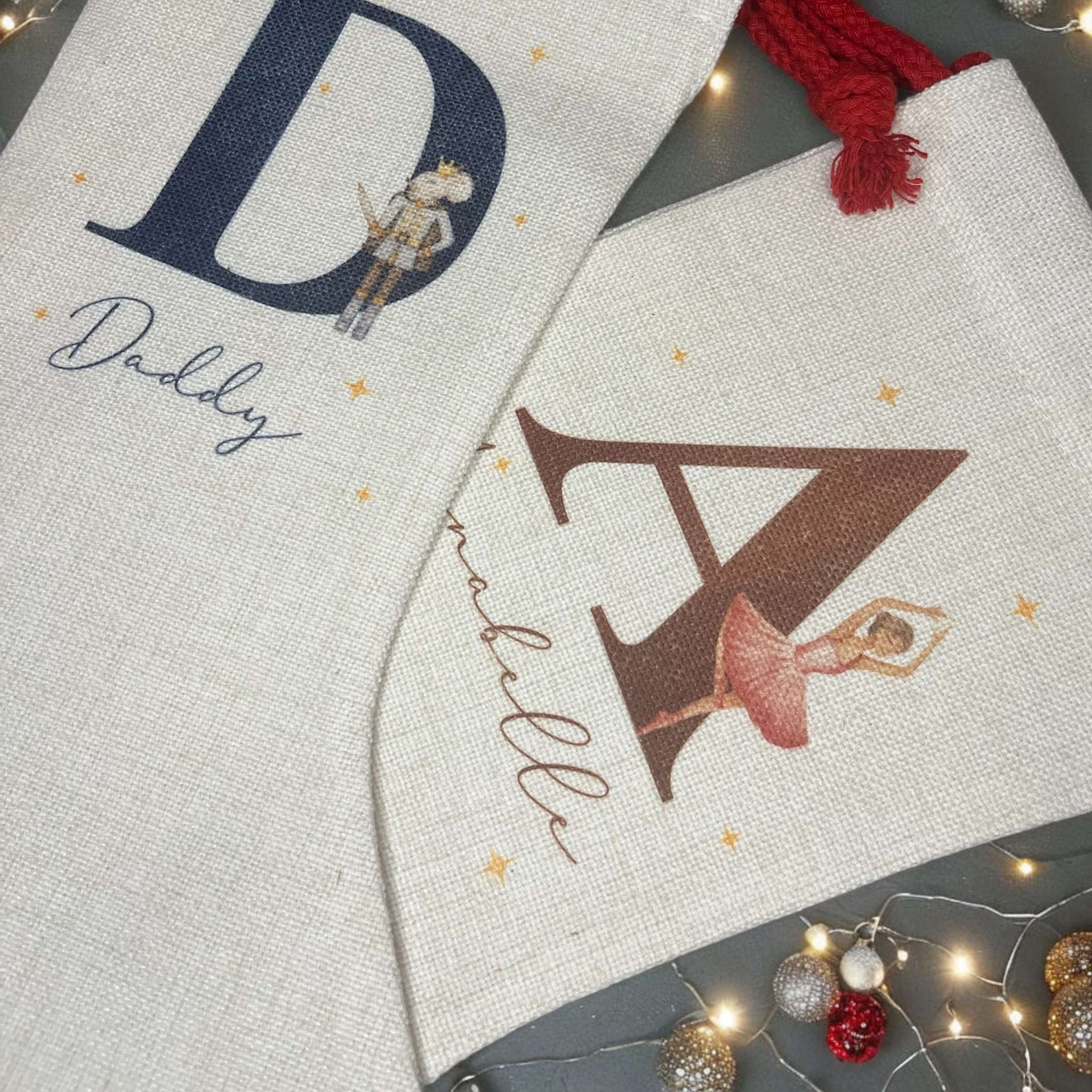 Initial Christmas Stocking - Twin Flame Custom