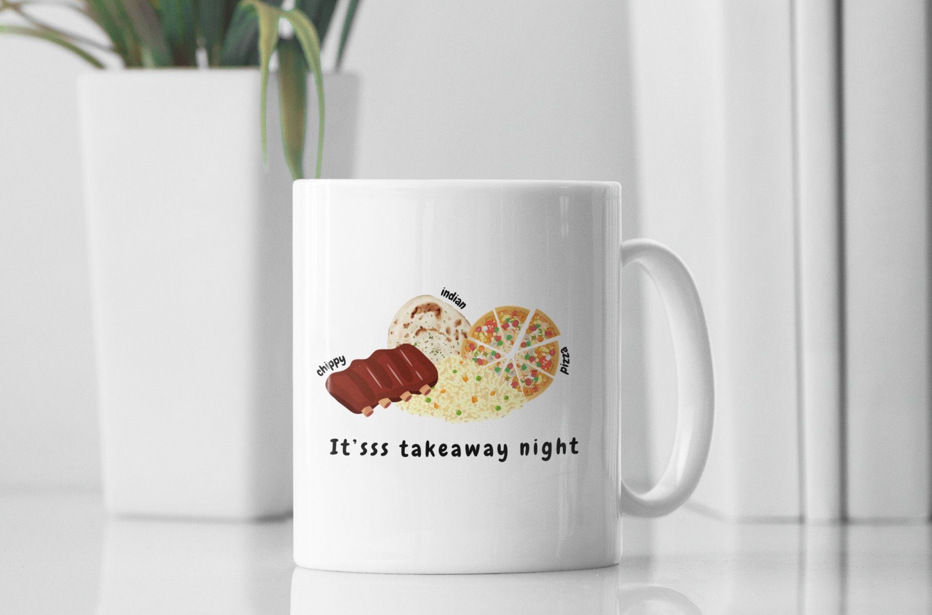 Becki Jones It's Takeaway Night Mug - Twin Flame Custom