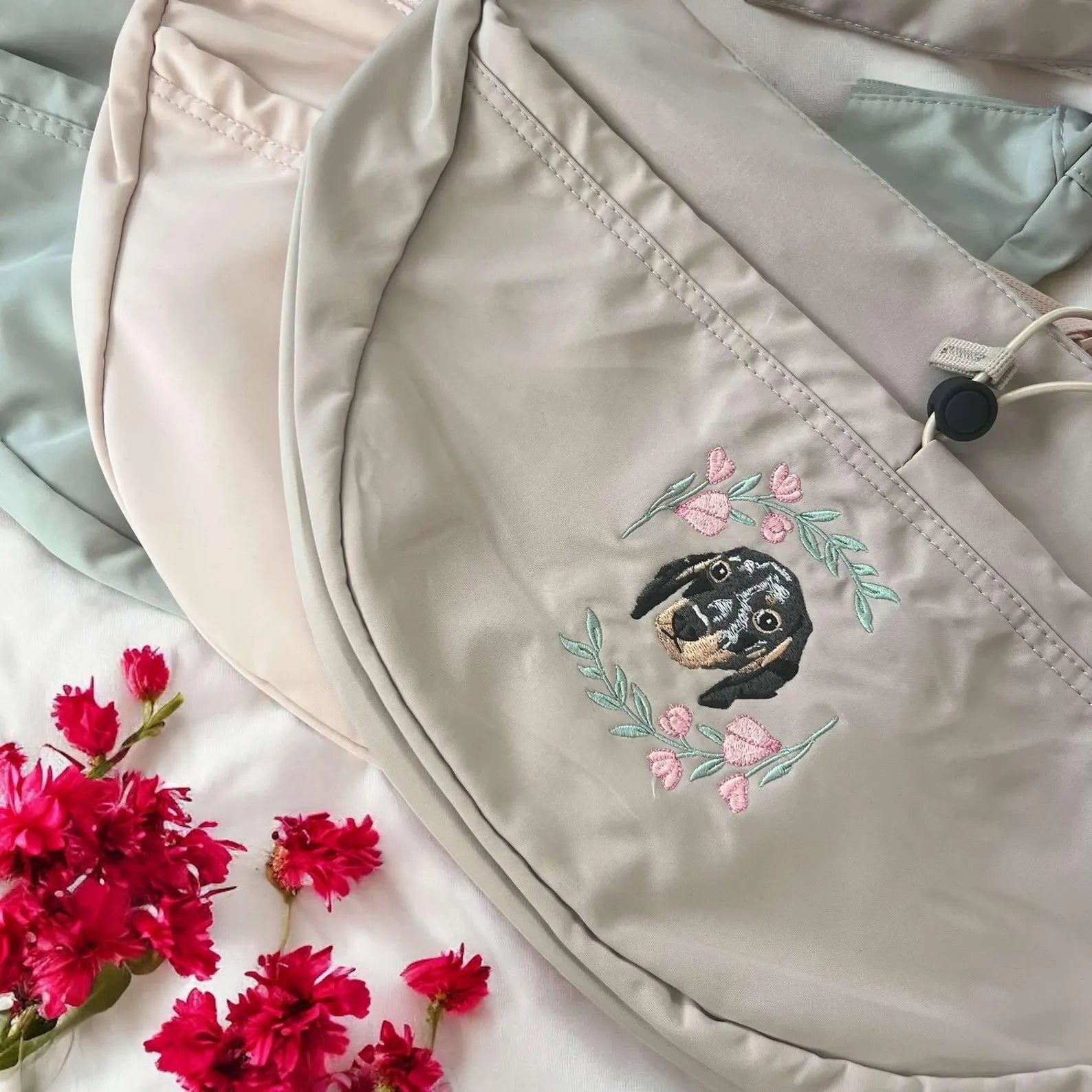 Pet Portrait Cross Body Bag - Twin Flame Custom