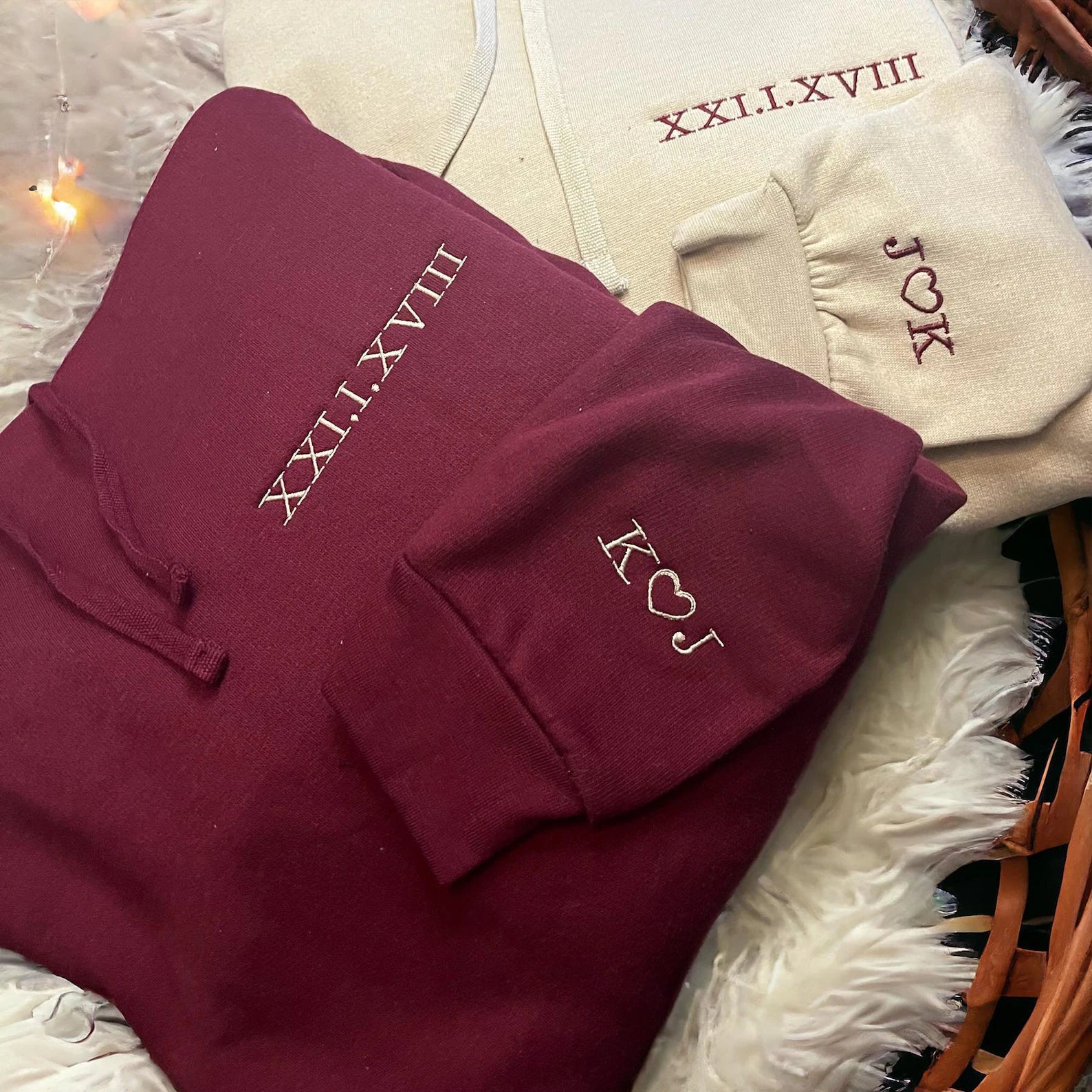 Roman Numerals Hoodie - Twin Flame Custom