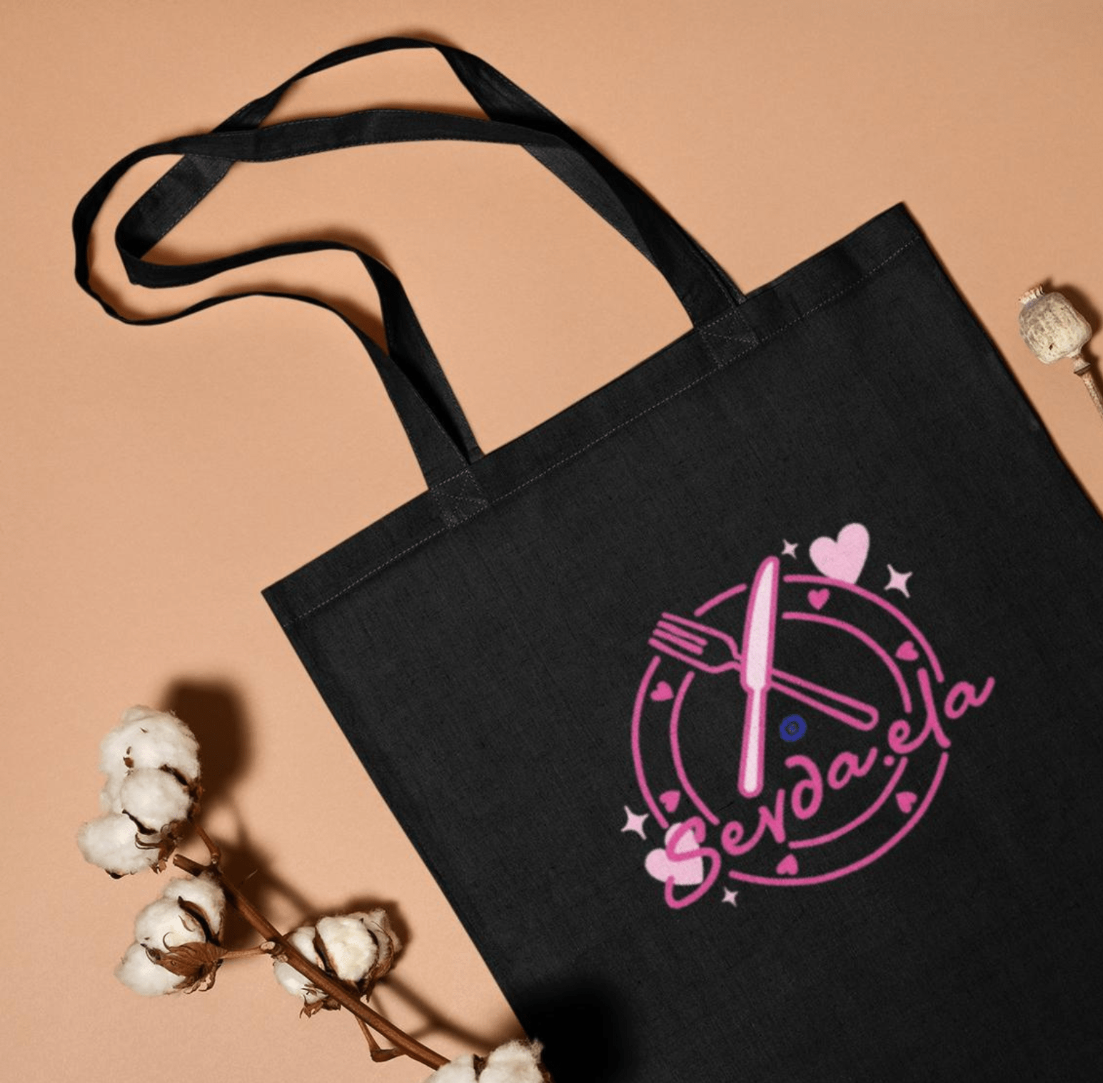 Sevy Ela Tote Bag - Twin Flame Custom